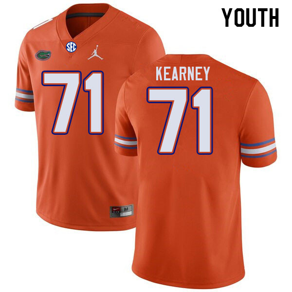 Youth #71 Roderick Kearney Florida Gators College Football Jerseys Stitched-Orange